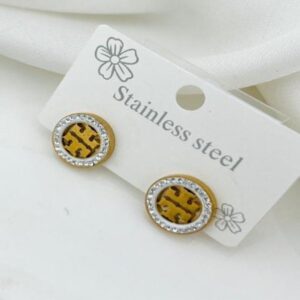 Trendy stainless steel ear studs