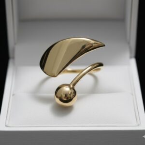 The Luna Sculptural Bypass Ring