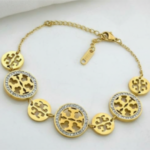 Signature Medallion Pavé Charm Bracelet