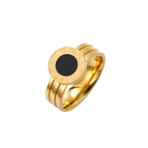 Roman Elegance Gold-Tone Multi-Band Ring