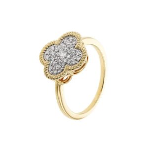 Sparkling Clover Pavé Statement Ring