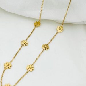 Golden Meadow Daisy Station Necklace