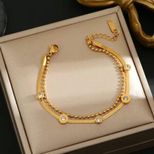 18k gold plated stainless steel bracelet