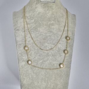 Double layered stainless steel pendant 18k gold plated