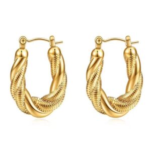 Beautiful ear loops 18k gold plated