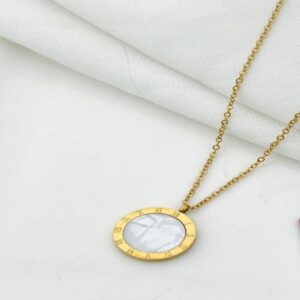 Resin Art Gold-White combo pendant set