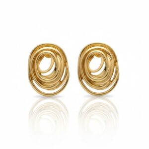 18k gold plated most unique ear studs