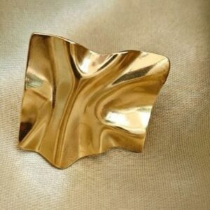Draped Silk Abstract Shield Ring